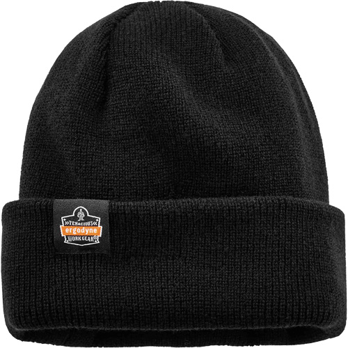 N-Ferno&reg; Zippered Rib Knit Beanie Hat, One Size, Black OSI Industrial Sales