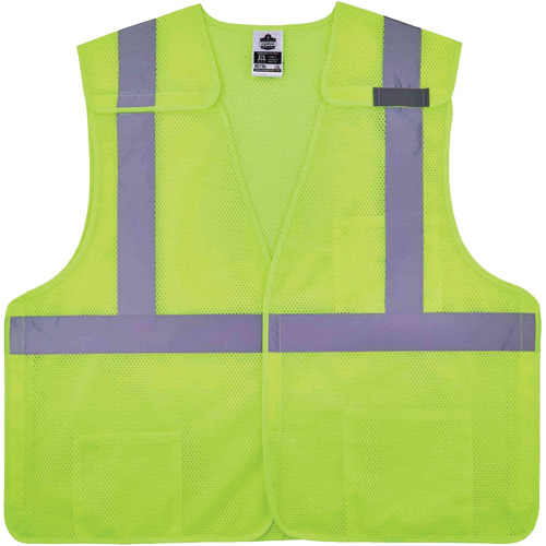 Gilet de s&eacute;curit&eacute; en maille GloWear 8217BA, Jaune lime haute visibilit&eacute;, Moyen/Petit, Polyester OSI Industrial Sales