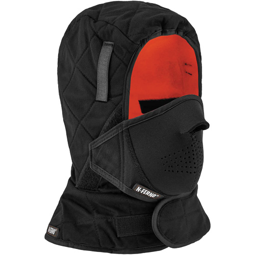 N-Ferno&reg; 3-Layer Winter Hard Hat Liner with Mouthpiece, Fleece Lining, One Size, Black OSI Industrial Sales