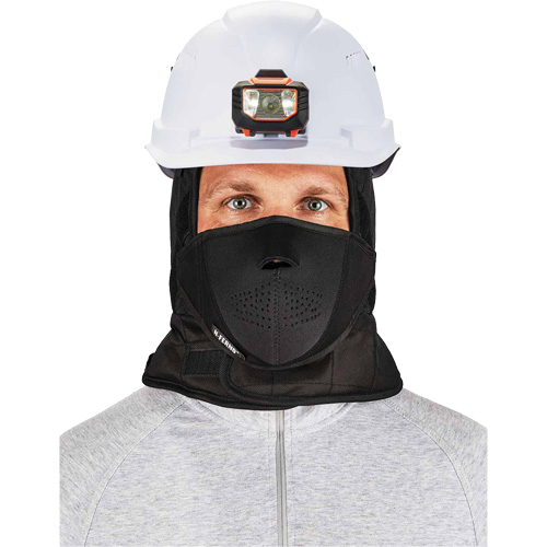 N-Ferno&reg; 3-Layer Winter Hard Hat Liner with Mouthpiece, Fleece Lining, One Size, Black OSI Industrial Sales