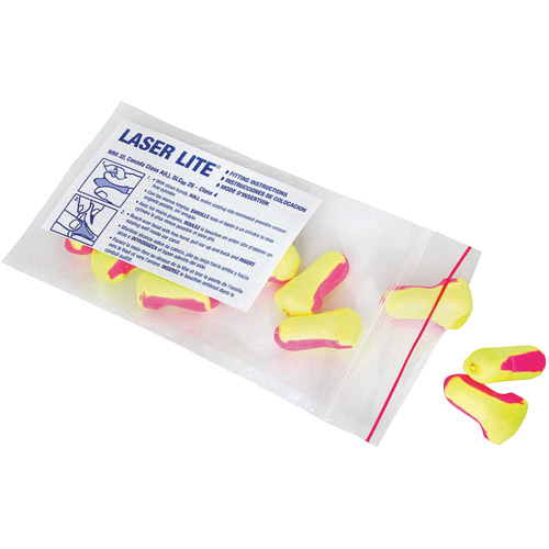 Bouchons d'oreilles jetables Laser Lite de Howard Leight, Vrac - Sac en poly OSI Industrial Sales