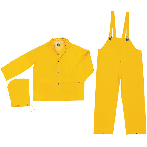 Classic Series Rain Suit, Polyester/PVC, 5X-Large, Yellow OSI Industrial Sales