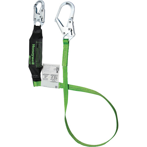 Miller&reg; HP Shock-Absorbing Lanyard, 6', Locking Rebar Hook Center, Locking Snap Hook Leg Ends, Polyester OSI Industrial Sales