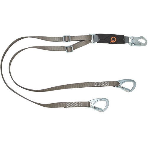 V-Series Tie-Back Lanyard, 6', Carabiner Center, Snap Hook Leg Ends, Nylon OSI Industrial Sales