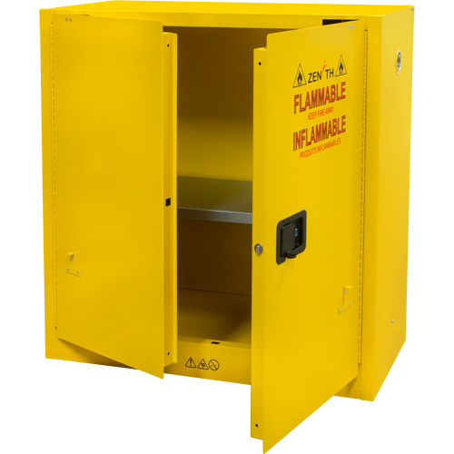 Flammable Storage Cabinet, 30 gal., 2 Door, 43" W x 44" H x 18" D OSI Industrial Sales