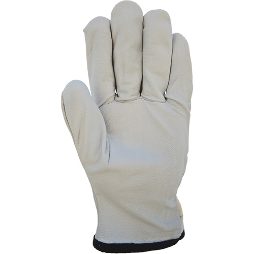 Gants de conducteur &agrave; dos en coton, Grand, Paume en Cuir fleur de ch&egrave;vre OSI Industrial Sales