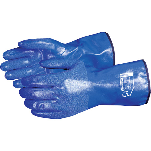 Gants r&eacute;sistants aux produits chimiques North Sea, Taille Petit, 11" lo, Nitrile, Doublure en Molleton, Gant de calibre hiver OSI Industrial Sales