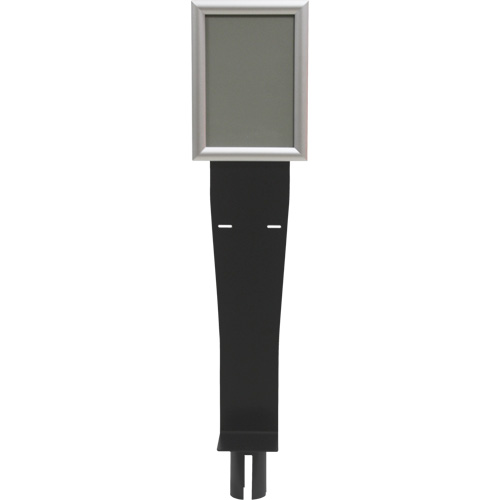 Porte-distributeur/enseigne pour poteaux de barri&egrave;re pour le contr&ocirc;le des foules, Noir OSI Industrial Sales