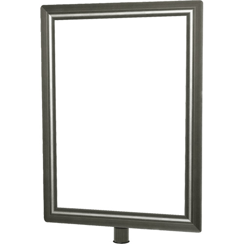 Porte-enseigne vertical robuste pour montant classique, Chrome satin&eacute; OSI Industrial Sales