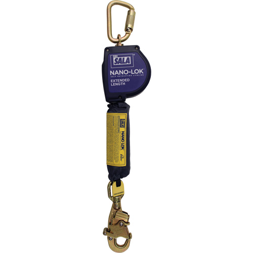 Cordage de s&eacute;curit&eacute; autor&eacute;tractable allong&eacute; Nano-Lok, 10', Dyneema, Pivotant OSI Industrial Sales