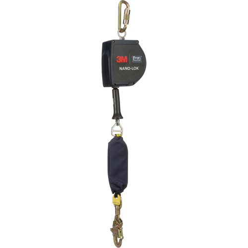Nano-Lok Extended Length Self Retracting Lifeline, 15', Galvanized Steel, Swivel OSI Industrial Sales
