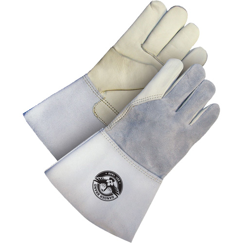 Gander Brand Utility Grain Leather Welder Gloves, Grain Cowhide, Size Medium OSI Industrial Sales