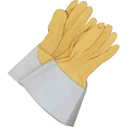 Gants de soudage &agrave; l'arc TIG en cuir de daim retourn&eacute; Gander Brand, Cuir fleur de daim, Taille 8 OSI Industrial Sales