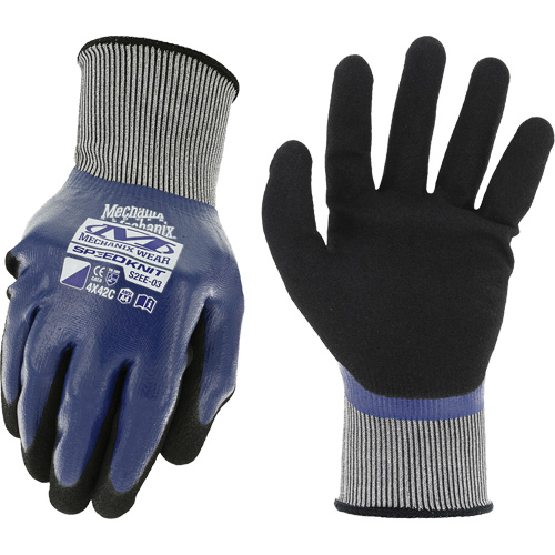 Gants de travail SpeedKnit Shield C4, Taille T-Grand/10, Calibre 18, Rev&ecirc;tement Nitrile, Enveloppe en Nylon/Spandex, ASTM ANSI niveau A4/EN 388 niveau C OSI Industrial Sales