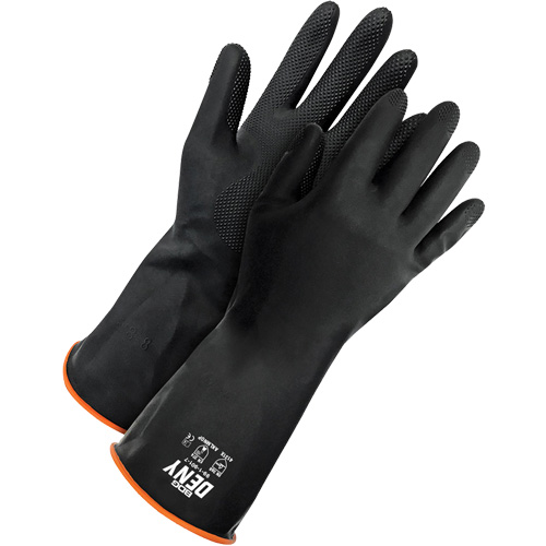 Deny Chemical Resistant Gloves, Size 9, 12" L, Rubber Latex, Flock-Lined Inner Lining, Winter Weight OSI Industrial Sales