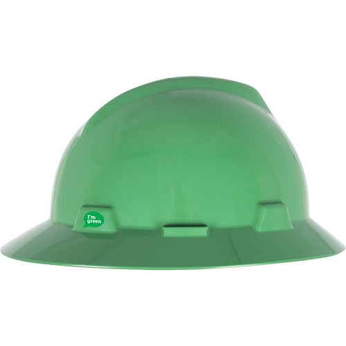 V-Gard&reg; GREEN Slotted Full Brim Hard Hat, Meets CSA Type 1, Ratchet Suspension OSI Industrial Sales