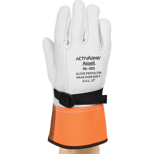 Gants de protection en cuir pour haute tension 96-003, Taille 10, 12" lo OSI Industrial Sales