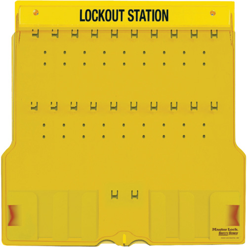 Trilingual Covered Lock Station, None Padlocks, 20 Padlock Capacity, Padlocks Not Included OSI Industrial Sales