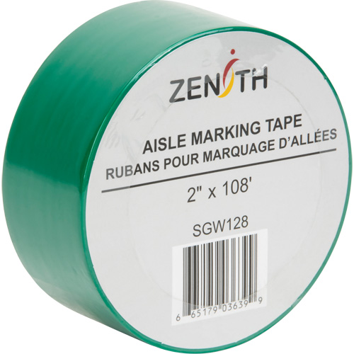 Ruban pour marquage d'all&eacute;es, 2" x 108', PVC, Vert OSI Industrial Sales