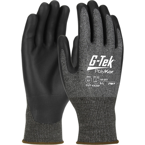 G-Tek&reg; PolyKor&reg; X7 Cut Resistant Gloves, Size Small, 18 Gauge, Polyurethane Coated, Polyethylene Shell, ASTM ANSI Level A7/EN 388 Level F OSI Industrial Sales