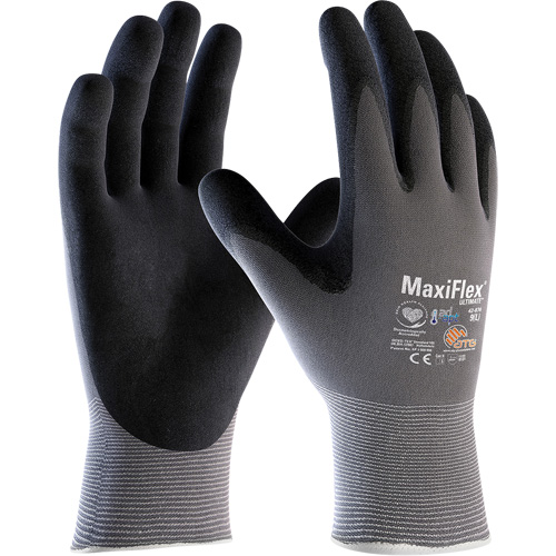 Gants enduits ATG MaxiFlex Ultimate AD-APT, Petit, R&ecirc;vetement Mousse de nitrile, Calibre 15, Enveloppe en Nylon/Spand OSI Industrial Sales