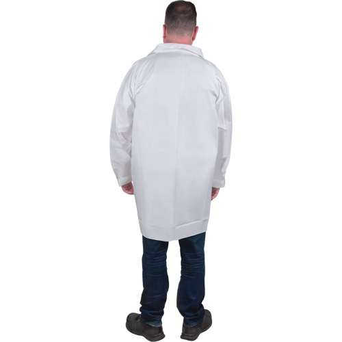Protective Lab Coat, Microporous, White, Medium OSI Industrial Sales