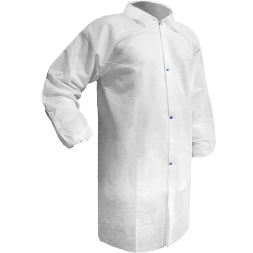 Care Lab Coat, Polypropylene, White, Small OSI Industrial Sales