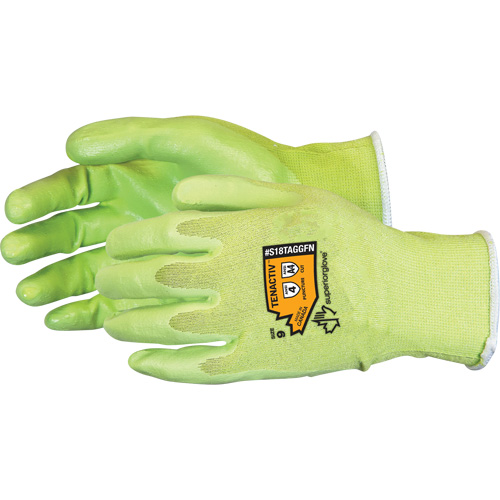Gants &agrave; haute visibilit&eacute; en fibre de filament composite r&eacute;sistants aux coupures, Taille 5, Calibre 18, Rev&ecirc;tement Mousse de nitrile, Enveloppe en TenActiv, ANSI/ISEA 105 niveau 4 OSI Industrial Sales