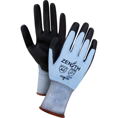 Gants r&eacute;sistants &agrave; la coupe &agrave; dext&eacute;rit&eacute; ultime, Taille Petit, Calibre 18, Rev&ecirc;tement Polyur&eacute;thane, Enveloppe en PEHP, ASTM ANSI niveau A2/EN 388 niveau B OSI Industrial Sales