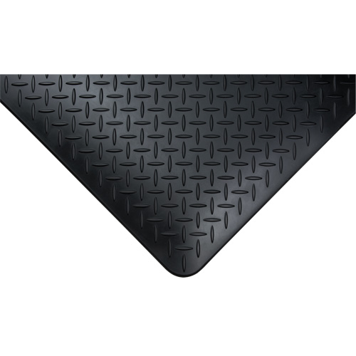 Tapis antifatigue, Losange, 1-2/3' x 3-1/4' x 3/4", Noir, Polyur&eacute;thane OSI Industrial Sales