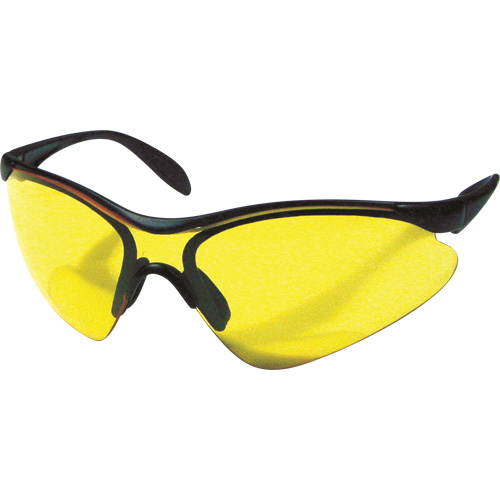 Lunettes de s&eacute;curit&eacute; Miranda, Lentille Jaune, Anti-&eacute;gratignures, R&eacute;pond ou surpasse la norme CSA Z94.3 OSI Industrial Sales