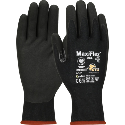 ATG MaxiFlex&reg; Cut Touchscreen Compatible Gloves, Size X-Small, 15 Gauge, Foam Nitrile Coated, Polyester/Kevlar&reg; Shell, ASTM ANSI Level A4/EN 388 Level 3/EN 388 Level D OSI Industrial Sales