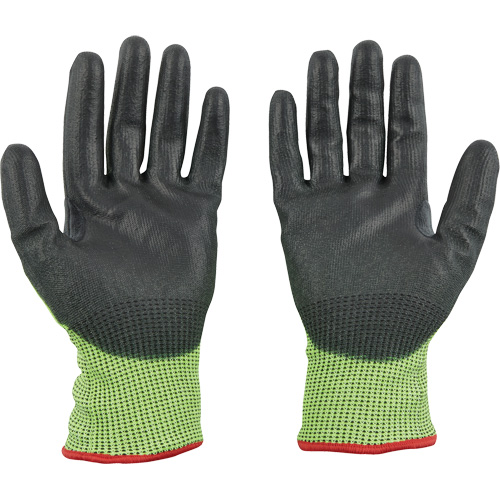 Gants &agrave; haute visibilit&eacute; enduits par trempage, Taille Petit, Calibre 15, Rev&ecirc;tement Polyur&eacute;thane, Enveloppe en Poly&eacute;thyl&egrave;ne, ASTM ANSI niveau A5 OSI Industrial Sales