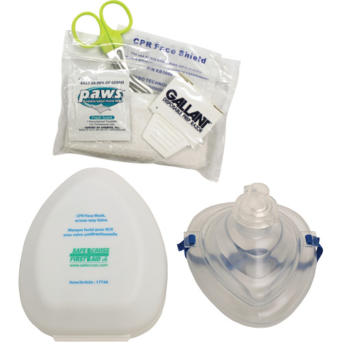 CPR Pocket Face Mask & Accessories Kit, Reusable Mask, Class 2 OSI Industrial Sales