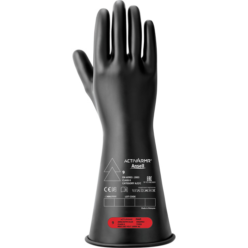 Gants isolants &eacute;lectriques, ASTM classe 0, Taille 10, 11" lo OSI Industrial Sales