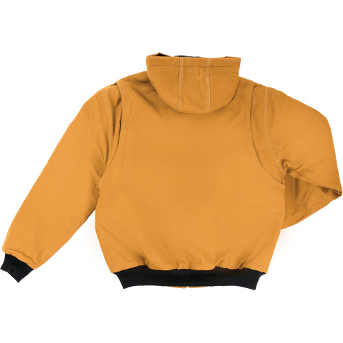 Blouson d'aviateur en toile lourde avec capuchon, Hommes, Petit, Brun OSI Industrial Sales