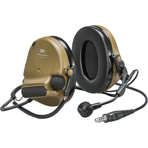 Casque VI NIB avec fils de sortie unique Peltor ComTac, Style Cordon cervical, 22 dB OSI Industrial Sales