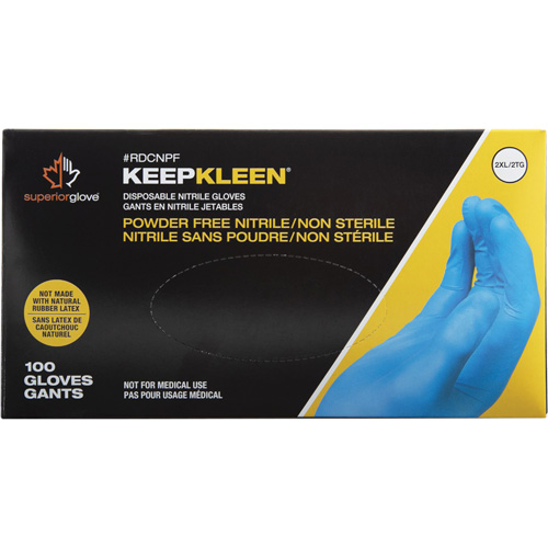 Gants jetables KeepKleen, Petit, Nitrile, 2,8 mil, Sans poudre, Bleu OSI Industrial Sales