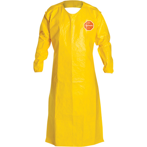 Tychem&reg; 2000 Extra-Long Long-Sleeved Apron, Polyethylene, 52" L x 28.5" W, Yellow OSI Industrial Sales