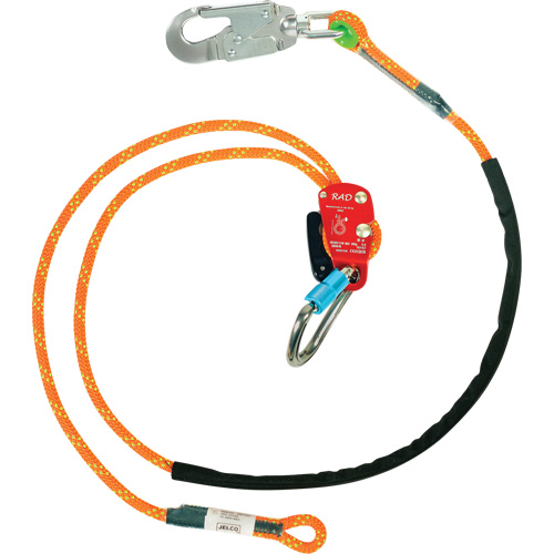 RAD Adjustable Rope Safety Lanyard, 1 Legs, 8', CSA Class F OSI Industrial Sales