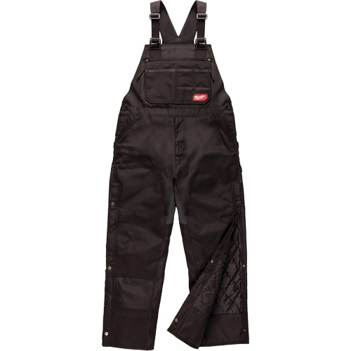 GridIron Short Length Zip-To-Thigh Bib Overall, Men's, 2X-Large, Black OSI Industrial Sales