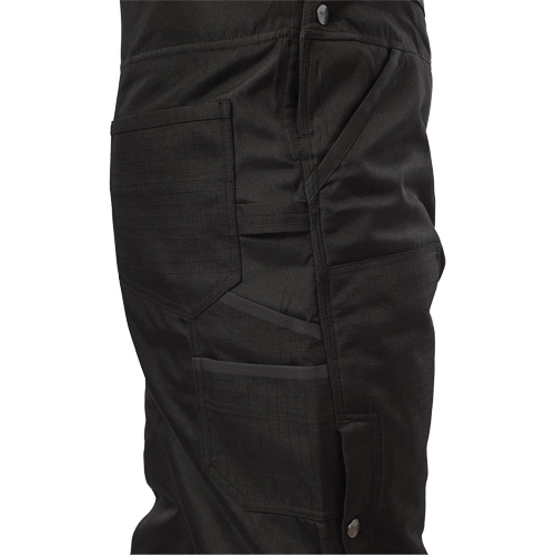 GridIron Short Length Zip-To-Thigh Bib Overall, Men's, 2X-Large, Black OSI Industrial Sales