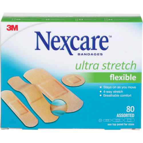 Nexcare Ultra Stretch Bandages, Assorted, Plastic, Non-Sterile OSI Industrial Sales