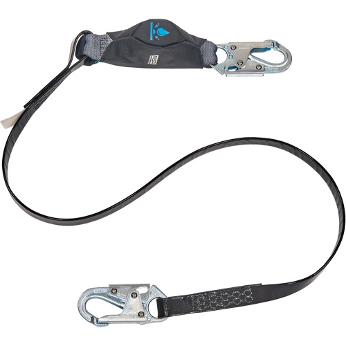 Anti-Corrosion Energy Absorbing Lanyard, 6', Snap Hook Center, Snap Hook Leg Ends, Polyester OSI Industrial Sales