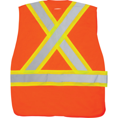 Veste d'arpenteur haute visibilit&eacute; conforme &agrave; la CSA, Orange haute visibilit&eacute;, Grand, Polyester OSI Industrial Sales