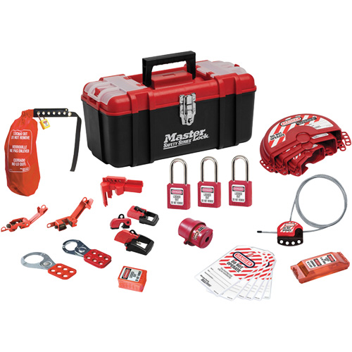 Standard Lockout Kit with Zenex Thermoplastic Locks, Electrical/Valve Kit, 27 Components OSI Industrial Sales