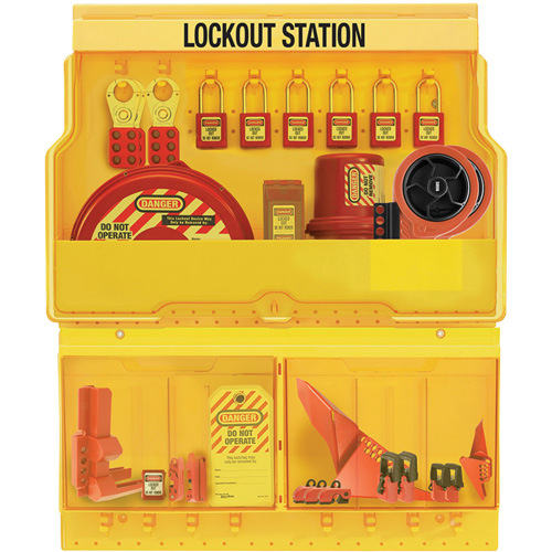 Premier Valve & Electrical Deluxe Lockout Station, Thermoplastic Padlocks, 32 Padlock Capacity, Padlocks Included OSI Industrial Sales