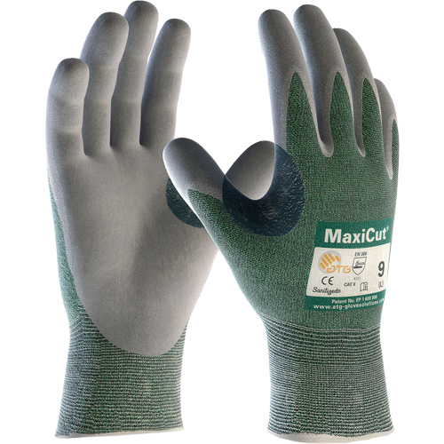 ATG MaxiCut&reg; Engineered Yarn Cut Resistant Gloves, Size Large, 15 Gauge, Nitrile Coated, Engineered Yarn Shell, ASTM ANSI Level A2/EN 388 Level 3/EN 388 Level B OSI Industrial Sales