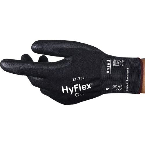 Gants r&eacute;sistant aux coupures Hyflex 11-757, Taille 6, Calibre 18, Rev&ecirc;tement Polyur&eacute;thane, Enveloppe en Intercept, ASTM ANSI niveau A7/EN 388 niveau F OSI Industrial Sales