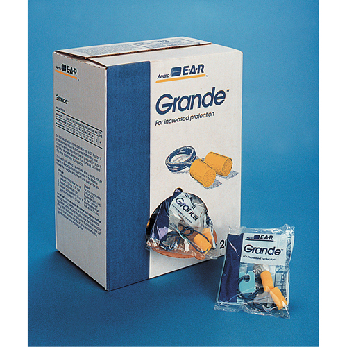 Bouchons d'oreilles classiques E-A-R, Vrac - Sac en poly, Grand, Avec cordon OSI Industrial Sales